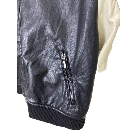 YOKI Womens Jacket Sz 2XL Faux Leather Moto Biker 1980's Style - Picture 3 of 8